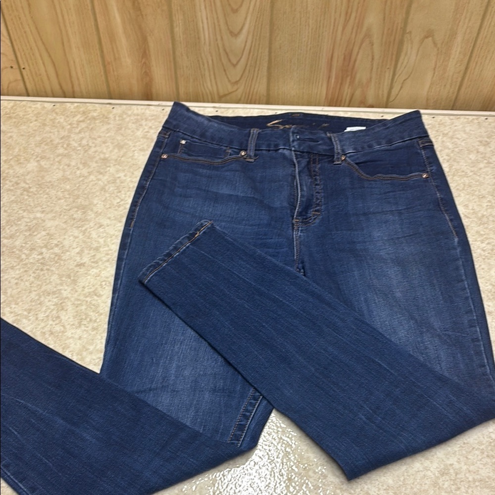 Seven7 Blue Skinny Jeans Classic Style